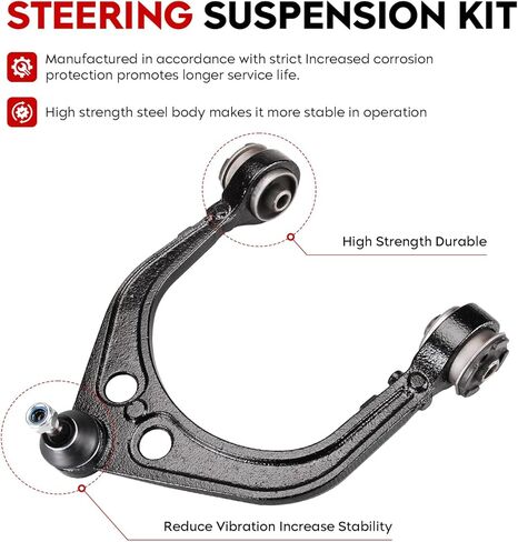 Front Upper and Lower Control Arms Suspension Kit Fit for 2011 2012 2013 2014 2015 2016 2017 Chrysler 300 Dodge Challenger Charger RWD with Lower Ball Joints Tie Rod End - 14pcs in Kuwait
