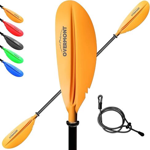 مجاذيف Overmont Kayak مع مقود - مجذاف للقوارب من سبائك الألومنيوم شديد التحمل للتجديف بالقوارب والتجديف 218 سم / 86 بوصة - 230 سم / 90.5 بوصة - 241 سم / 95 بوصة in Saudi Arabia