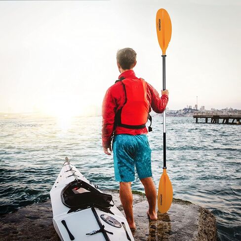 مجاذيف Overmont Kayak مع مقود - مجذاف للقوارب من سبائك الألومنيوم شديد التحمل للتجديف بالقوارب والتجديف 218 سم / 86 بوصة - 230 سم / 90.5 بوصة - 241 سم / 95 بوصة in Saudi Arabia