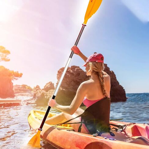 مجاذيف Overmont Kayak مع مقود - مجذاف للقوارب من سبائك الألومنيوم شديد التحمل للتجديف بالقوارب والتجديف 218 سم / 86 بوصة - 230 سم / 90.5 بوصة - 241 سم / 95 بوصة in Saudi Arabia