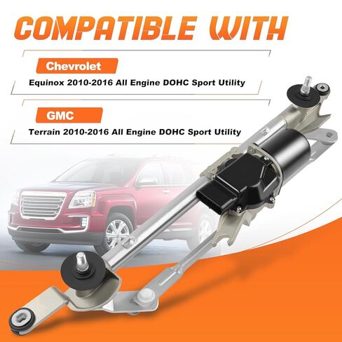 602-211AS Windshield Wiper Motor and Linkage Assembly Compatible with Chevy Equinox/GMC Terrain # 602-211AS, 25948436, 25942547, 602-211, 40-1107 in Kuwait
