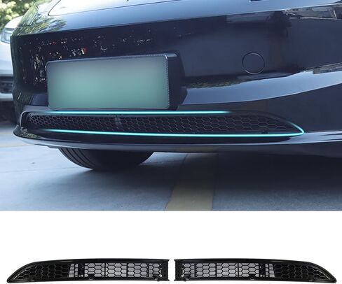 شواية أمامية لطراز Tesla Y 2025 2026 Juniper Mesh Grille إدراج غطاء شبكة فتحة تهوية مدخل الهواء مع ملحقات حماية الحشرات (لا تناسب 2026 Standard & Performance) in Kuwait