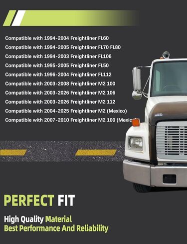 مزلاج غطاء محرك السيارة مع قوس الصيد متوافق مع Freightliner FL70 FL80 1994-2005/ FL60 94-04/ FL106 94-03/ FL50 95-05/ FL112 96-04 أجزاء الملحقات تحل محل 6808800160 HLK1005 زوج الأغطية اليمنى اليسرى in Kuwait