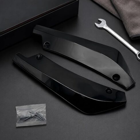 2PCS Car Rear Bumper Diffuser Spoilers,Rear Bumper Canard Splitter Protector,Rear Bumper Lip Body Kit with Bolts,Rear Bumper Guard Diffuser Splitter,Universal Anti-Crash Car Exterior Decorations in Kuwait