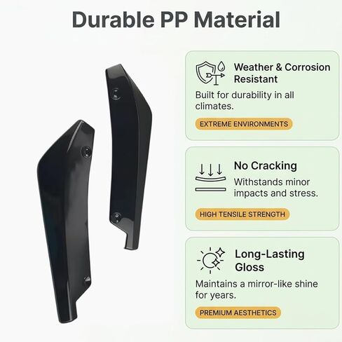 2PCS Car Rear Bumper Diffuser Spoilers,Rear Bumper Canard Splitter Protector,Rear Bumper Lip Body Kit with Bolts,Rear Bumper Guard Diffuser Splitter,Universal Anti-Crash Car Exterior Decorations in Kuwait