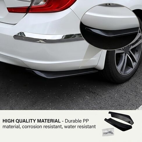 2PCS Car Rear Bumper Diffuser Spoilers,Rear Bumper Canard Splitter Protector,Rear Bumper Lip Body Kit with Bolts,Rear Bumper Guard Diffuser Splitter,Universal Anti-Crash Car Exterior Decorations in Kuwait