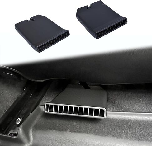 عاكسات فتحة التهوية تحت المقعد من JKCOVER متوافقة مع ملحقات Toyota Tacoma 2024 2025 2026، وصلة فتحة تكييف الهواء تحت المقعد، مادة ABS سوداء (قطعتان) in Kuwait