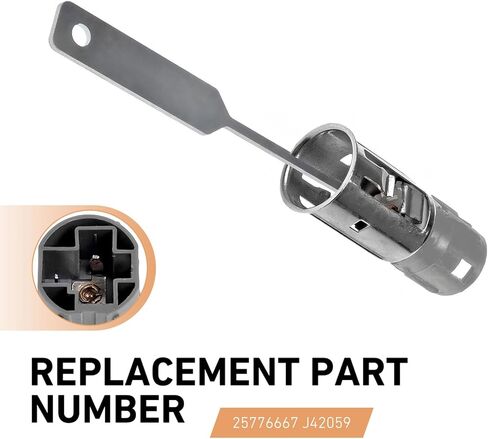 2PCS Cigarette Lighter Removal Tool, Car Cigarette Lighter Socket, Replacement 25776667 J42059 25774623, Cigarette Lighter Socket with Disassembly Tool, Suitable for GM Models (Silver) in Kuwait