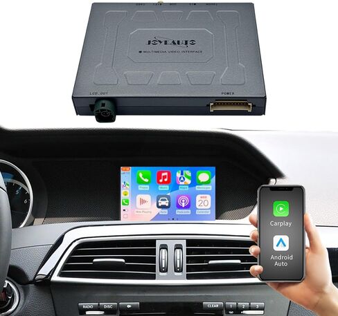Wireless Carplay Retrofit Kit Decoder for Mercedes Benz NTG4.0 C/E/SLK Class 2007-2011 Year, Support Wireless Android Auto, Mirror Link, Reverse Camera, Original Car Function WZME-3 in Kuwait