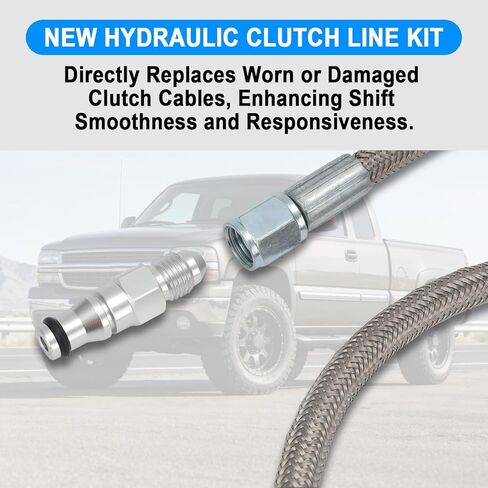 Hydraulic Clutch Line for 2005-2023 Ford Mustang GT 5.0 – Stainless Steel Braided Upgrade – Replacement for 139251 in Kuwait