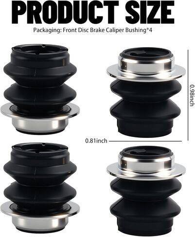 4PCS Brake Caliper Slide Pin Bushing,Silicone Bushing for Brake Caliper Pins OEM 19203508 Compatible with Chevrolet,Durable Brakes Hardware Kit for Front Disc Brakes Calipers in Kuwait
