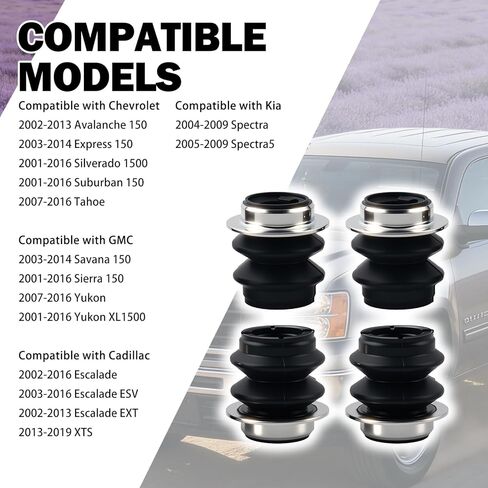 4PCS Brake Caliper Slide Pin Bushing,Silicone Bushing for Brake Caliper Pins OEM 19203508 Compatible with Chevrolet,Durable Brakes Hardware Kit for Front Disc Brakes Calipers in Kuwait