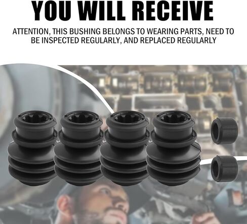 4PCS Car Brake Caliper Pin Bushing Kit,Rubber Car Brake Caliper Slide Pins Bushing Provides Dust Resistance,Soft Brakes Calipers Pin Boot with Rings Compatible with Chevrolet Acura in Kuwait
