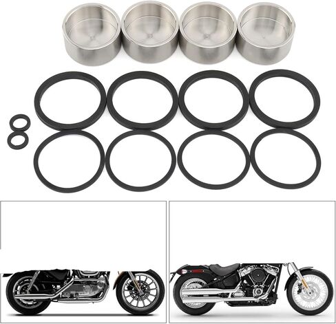 طقم إعادة بناء فرجار الفرامل الأمامي/الخلفي 44313-00 لدراجة Harley Sportster XL Dyna Softail Touring Road King Electra Road Street Glide in Kuwait