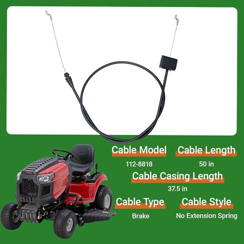 112-8818 Brake Cable Replacement for Toro & Lawn-Boy Walk-Behind Lawn Mowers - Fits 50+ Models Including 20330, 20339, 10603, 10642 - High-Density PVC Safety Cable with Z-Bend Ends in Kuwait