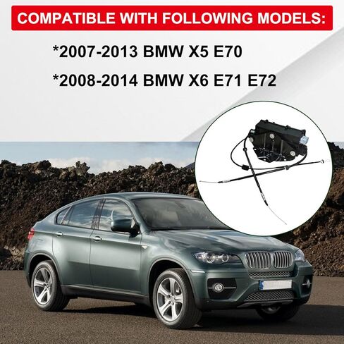 Parking Brake Actuator with Control Unit Compatible with BMW X5 X6 E70 E71 E72 Models - Direct Replacement for Part # 34436850289, 34436788556, 34436788968, 34436796072 in Kuwait