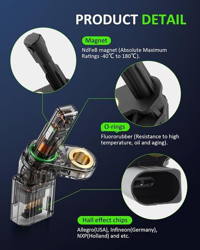 مستشعر سرعة العجلات الخلفية ABS من AUTOKAY مناسب لسيارة Audi A3 TT لسيارة VW Passat Jetta Tiguan Beetle GTI EOS Golf CC Amarok Bora R32 Rabbit 2006-2019 RE# ALS469 ALS468 1K0927807 1K0927808 1KD927807 1KD927808 in Kuwait
