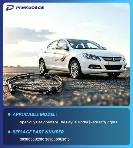 مستشعر سرعة العجلات ABS من PANNUOSCS خلفي متوافق مع 2011-2016 JAC J5 1.5L/JAC J6 2.0L 16V يستبدل 3630060U2010 3630050U2010 in Kuwait
