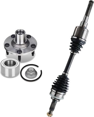 CV Axle Front Driver Side and Wheel Bearing Hub Assembly Front for 2001 2002 2003 2004 2005 2006 2007 2008 Ford Escape Mazda Tribute Replacement [Automatic Trans] in Kuwait