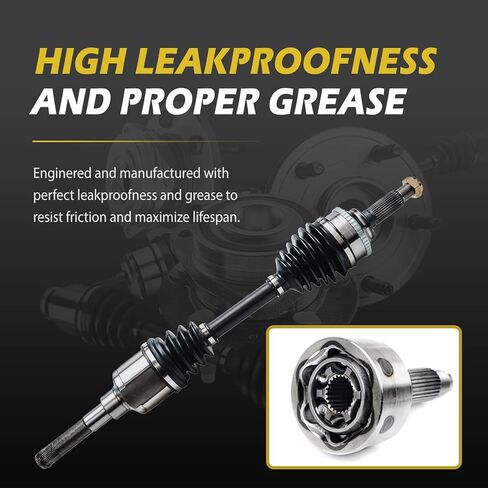 CV Axle Front Driver Side and Wheel Bearing Hub Assembly Front for 2001 2002 2003 2004 2005 2006 2007 2008 Ford Escape Mazda Tribute Replacement [Automatic Trans] in Kuwait