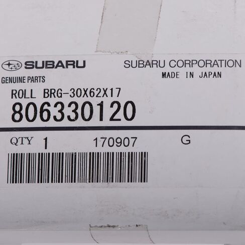 Subaru 2000-2026 Output Shaft Roller Bearing 30X62X17 M/T 806330120 Genuine OEM in Kuwait