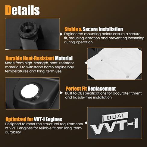 11212-37010 VVT-i غطاء رأس الأسطوانة العلوي للمحرك متوافق مع Toyota Corolla 2009-2019 Camry 2011-2016، يناسب Lexus RX300 RX330 RX350 1999-2018 استبدال غطاء مشعب سحب المحرك # 1121237010 in Kuwait