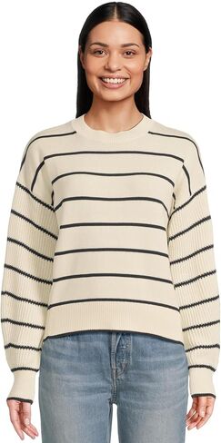 Madewell Women's Striped Ribbed-Sleeve Sweater in Saudi Arabia