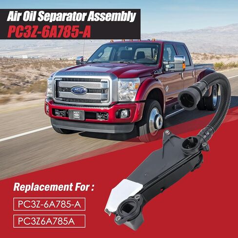 PC3Z-6A785-A Air Oil Separator Assembly Compatible with Ford F250 F350 F450 F550 Super Duty 2023-2024 OR 2011-2022 PCV CCV Filter 6.7L Powerstroke Diesel Replace# PC3Z6A785A in Kuwait
