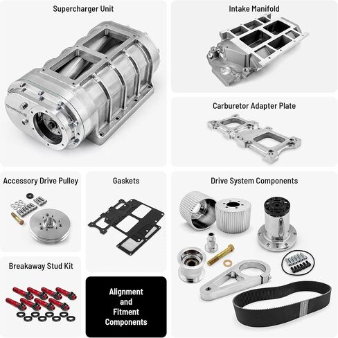 Speedmaster PCE460.1010 Compatible with Chevy BBC 454 502 Complete 6-71 Roots Supercharger Blower Kit in Kuwait