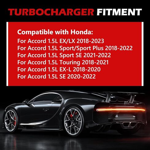 Turbo Turbocharger 6A0-F4-T/C with Actuator and Reducer Valve Fit for 1.5L Accord 2018 2019 2020 2021 2022 2023, Small Turbo Charger Kit, Turbo Charger Replace 180810528E in Kuwait