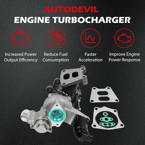 Turbo Turbocharger 6A0-F4-T/C with Actuator and Reducer Valve Fit for 1.5L Accord 2018 2019 2020 2021 2022 2023, Small Turbo Charger Kit, Turbo Charger Replace 180810528E in Kuwait