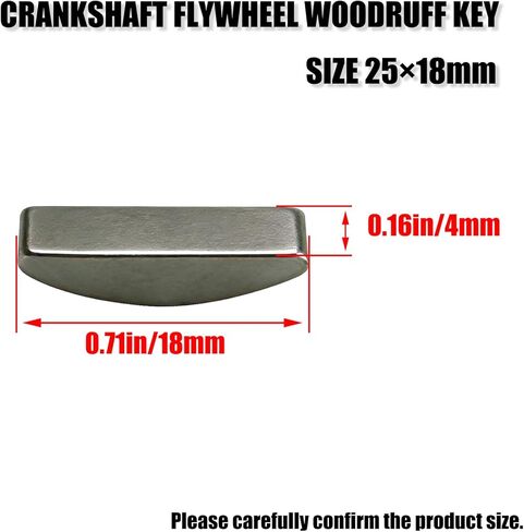 WOTIAN 12pcs Crankshaft Flywheel Woodruff Key Compatible with Honda Champion Predator Generac Horizontal-axis Engine 25×18mm in Kuwait