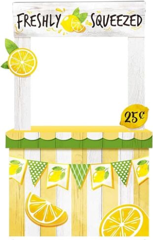 Cardboard Lemonade Stand People Life Size Cardboard Cutout Standup 36 x 59 Inch Lemonade Stand Cardboard Cutout Centerpiece for Outdoor Indoor Party Porch Garden Patio Lawn Sidewalk in Saudi Arabia