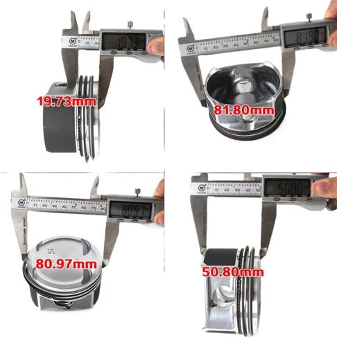 4-Car Pistons And Rings Set Diameter 82mm Compatible With W203 W204 A209 C200K M271 2710306617 2710300024 N000000000936 N073130020100 in Kuwait