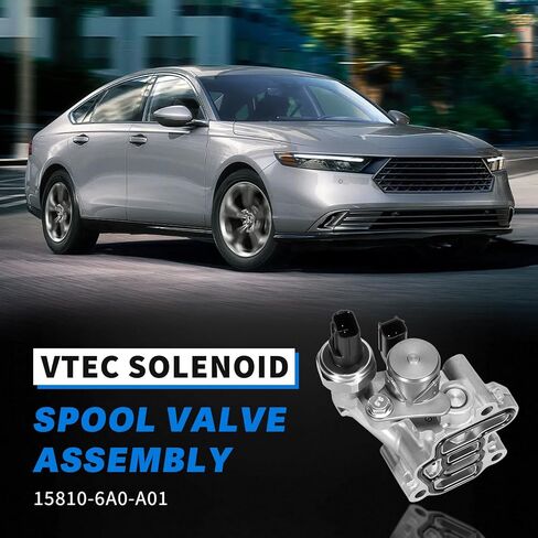 15810-6A0-A01 Engine VTEC Spool Valve with Oil Pressure Switch & Gasket, Compatible with 2022-2024 Honda Civic, 2018-2023 Accord, 2023-2024 CR-V 1.5L in Kuwait