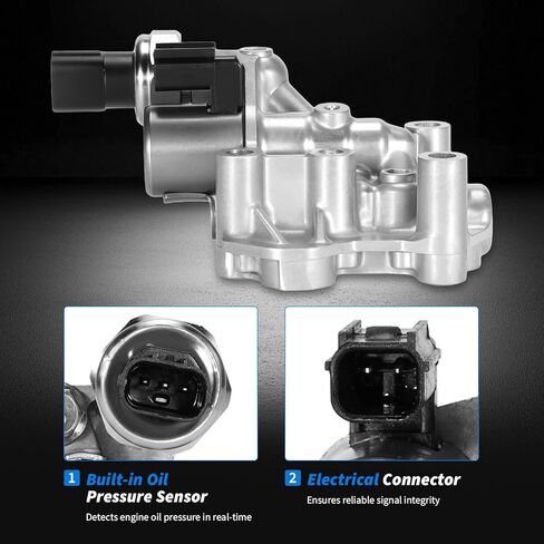 15810-6A0-A01 Engine VTEC Spool Valve with Oil Pressure Switch & Gasket, Compatible with 2022-2024 Honda Civic, 2018-2023 Accord, 2023-2024 CR-V 1.5L in Kuwait