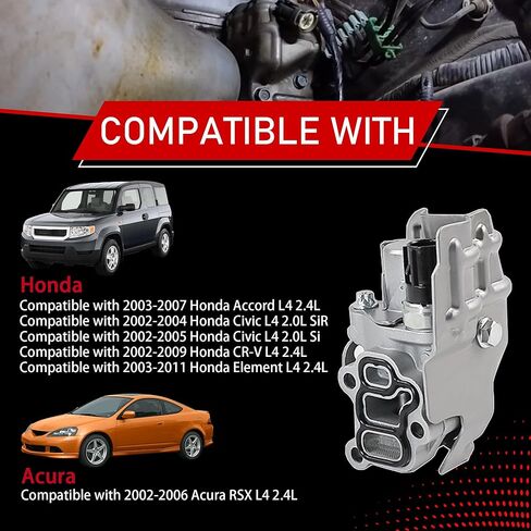 VTEC Solenoid Spool Valve Assembly with Oil Pressure Switch and Gasket Compatible with 2002-2011 Honda Accord Civic CR-V Element Acura RSX Replaces 15810-PNE-G01 15810-RAA-A03 15810-PPA-A01 in Kuwait