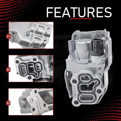 VTEC Solenoid Spool Valve Assembly with Oil Pressure Switch and Gasket Compatible with 2002-2011 Honda Accord Civic CR-V Element Acura RSX Replaces 15810-PNE-G01 15810-RAA-A03 15810-PPA-A01 in Kuwait