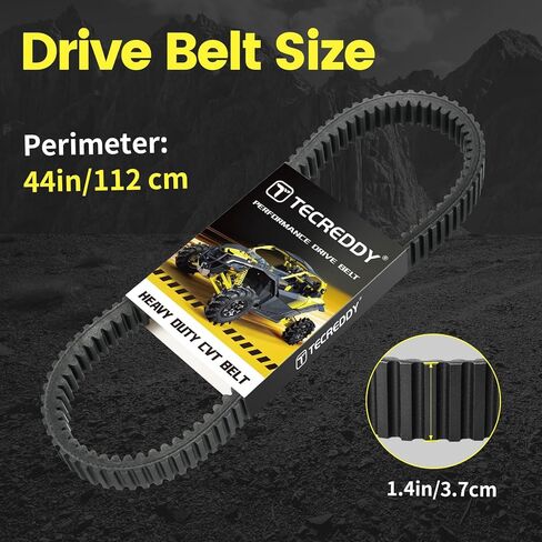 Heavy-Duty Drive Belt for Can Am Maverick X3 and Defender, 422280652 Performance CVT Belt | Aramid Tensile Cords | EPDM Rubber | Flexweave Overcord in Kuwait