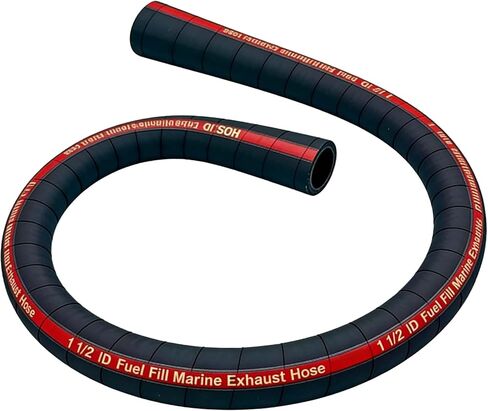 1.5" ID 48" Length Marine Fuel Filler Hose丨Fuel Tank Vent and Exhaust Hose丨1-1/2 Fuel Fill/Marine Exhaust Hose for Gasoline Methanol Ethanol Fuel丨58524 Hose in Kuwait
