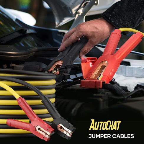 Heavy Duty Jumper Cables, 0 Gauge 30 Feet 1000 Amp Automotive Booster Cables for Car Battery, for Car, SUV and Trucks Battery, with Carry Case, Gloves, Brushes in Kuwait