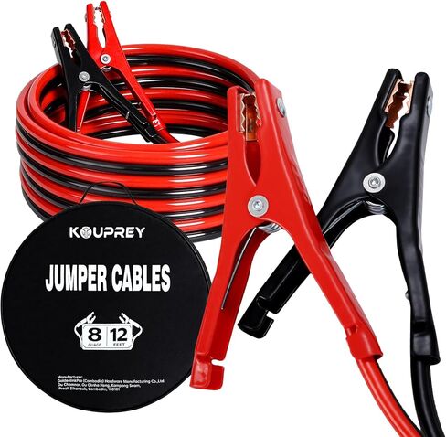 6 Gauge Jumper Cables 16 FT, Booster Cable for Car, SUV and Trucks Battery, Heavy Duty Automotive Booster Cables for Jump Starting Dead or Weak Batteries with Carry Bag in Kuwait