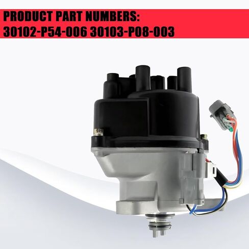 Ignition Distributor Cap and Rotor Kit Set for Honda Distributor Cap Replacement 30102-P54-006 30103-P08-003 for Honda Accord 92-01 Integra 1992-2000 Civic 1994-1997 Civic del Sol 1997-2001 CR-V in Kuwait