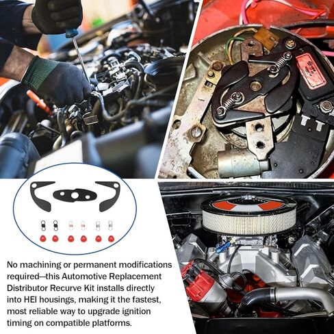 طقم منحنى HEI Advance 72300 لموزعي GM HEI، 3 مجموعات من الإشعال المتقدم القابل للتعديل، متوافق مع Chevy، Pontiac، GMC، Cadillac، Buick V6/V8 in Kuwait