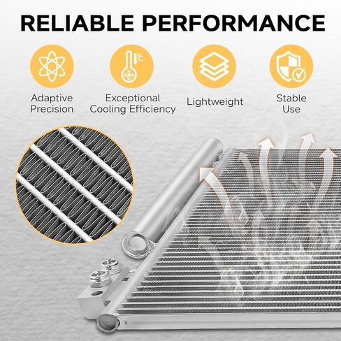 Air Conditioning A/C Condenser Compatible with Jeep Grand Cherokee 2011-2020, Jeep Grand Cherokee L 2021 / Dodge Durango 2011-2021# 3893, 4770810, 55038003AE, 55038003AF, 55038003AG in Kuwait