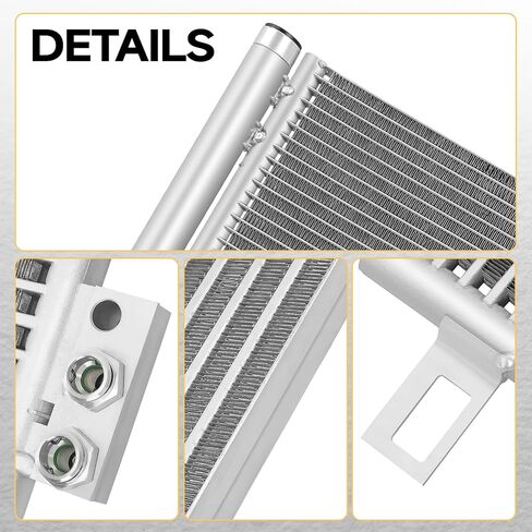 Air Conditioning A/C Condenser Compatible with Jeep Grand Cherokee 2011-2020, Jeep Grand Cherokee L 2021 / Dodge Durango 2011-2021# 3893, 4770810, 55038003AE, 55038003AF, 55038003AG in Kuwait
