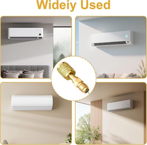 محول التبريد R32 R454B، 1/4 بوصة أنثى SAE خيط اليد اليسرى إلى 1/4 بوصة تركيب نحاسي متوهج ذكر، وصلة محول خزان التبريد A2L لمنفذ فراغ شحن HVAC المصغر، قطعة واحدة in Kuwait