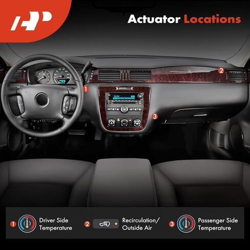 A-Premium HVAC Heater Blend Door Actuator Replacement for Chevrolet Corvette 2005-2013 Impala Malibu Monte Carlo Buick LaCrosse Cadillac XLR Temperature Blend Door Actuator 1573517 in Kuwait
