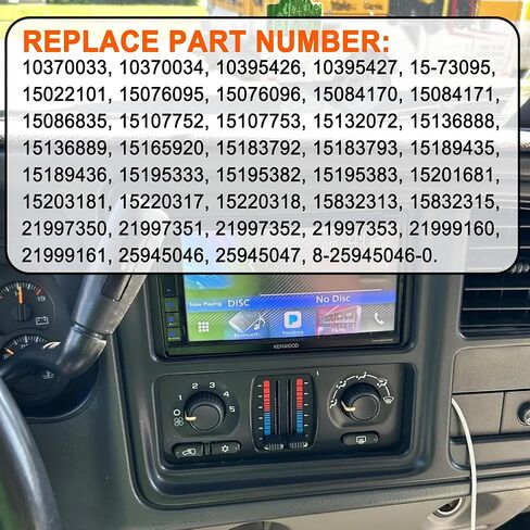 599-210XD وحدة التحكم AC سخان HVAC لوحة متوافقة مع 2003-2007 تشيفي سيلفرادو جي إم سي سييرا 1500 2500 3500 تاهو سوبربان إنفوي إسكاليد أفالانش تريل بليزر يوكون لوحة التحكم في المناخ in Kuwait