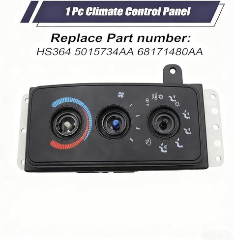 Climate Control Panel HS364 5015734AA 68171480AA Compatible with Dodge Ram 1500 1999-2001 2500 3500 1999-2002, AC Control Module Heater HVAC Heater Control Unit Replacement in Kuwait